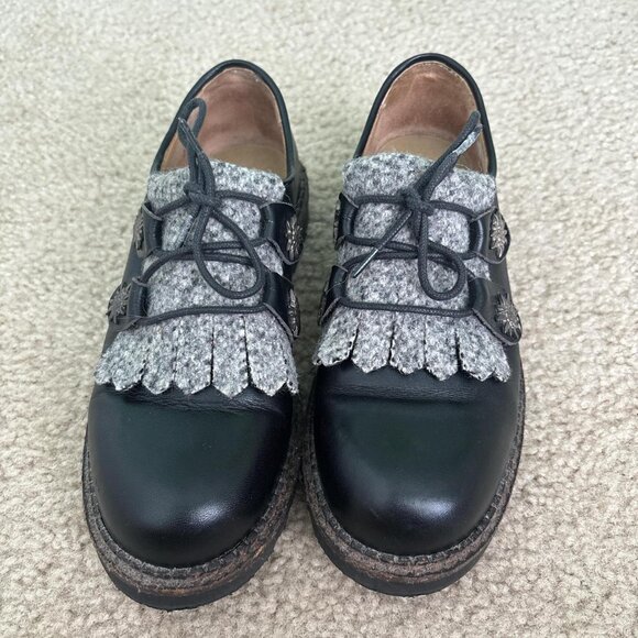 VTG Geier Wally Austria Lugsole Kilty Oxfords Shoes Women's 5 EU 35 Leather - Picture 6 of 8